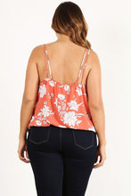 Load image into Gallery viewer, Floral Printed Top with Strappy V-Neck
