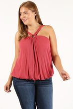 Load image into Gallery viewer, Solid Ribbed Halter Neck Top
