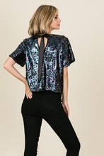 Load image into Gallery viewer, Sequin Top with Back Bow Tie
