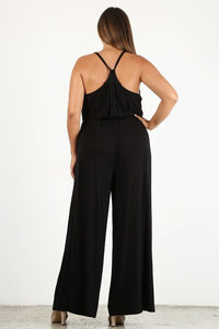 Racerback Waist Tie Jumpsuit