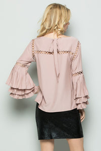 Layered Pleats Sleeve Top