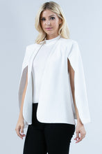 Load image into Gallery viewer, Cape Style Jacket with Round Neck and Pronounced Shoulders
