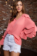 Load image into Gallery viewer, V-Neck Ruffled Sleeve Top
