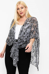 Printed Lace, Lightweight Ruana