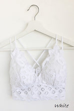 Load image into Gallery viewer, Crochet Lace Bralette with Criss Cross Straps at Back
