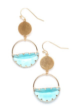 Load image into Gallery viewer, Half Disc Dangle Earring
