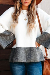 Long Bell Sleeve Knit Sweater