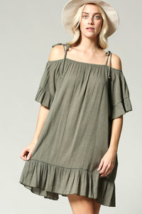 Off the Shoulder Shift Dress