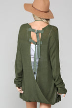 Load image into Gallery viewer, Long Sleeved Cardigan with Open Back
