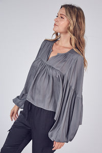 Flowy Balloon Sleeved Top