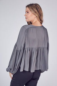 Flowy Balloon Sleeved Top