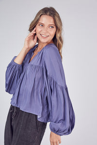 Flowy Balloon Sleeved Top