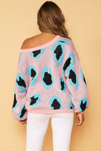 Load image into Gallery viewer, Leopard Print Off Shoulder Sweater
