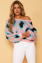 Load image into Gallery viewer, Leopard Print Off Shoulder Sweater
