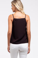 Load image into Gallery viewer, Black Woven Tank with Buttons Down the Side
