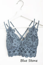 Load image into Gallery viewer, Crochet Lace Bralette with Criss Cross Straps at Back
