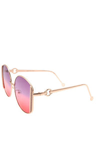 Glitter Accent Framed Sunglasses