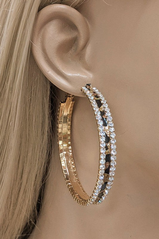 Buy That woman rhinestone hoop earrings at Amazon.in