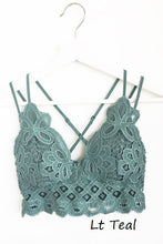 Load image into Gallery viewer, Crochet Lace Bralette with Criss Cross Straps at Back
