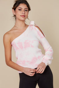 Tie Dye One Shoulder Sweater