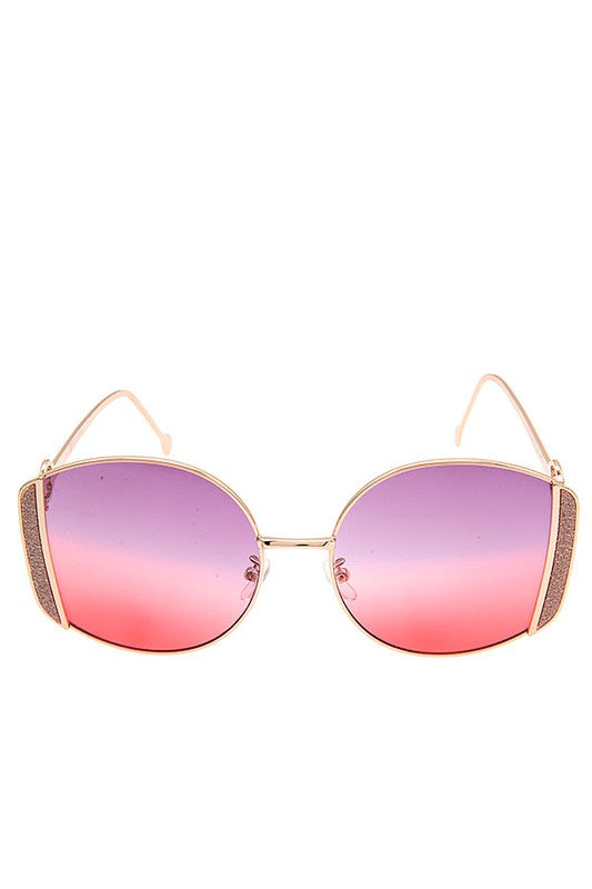 Glitter Accent Framed Sunglasses