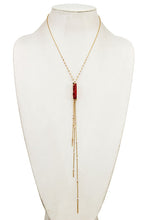 Load image into Gallery viewer, Cracked Stone Lariat Necklace
