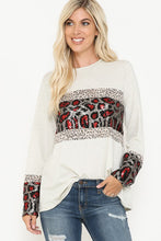 Load image into Gallery viewer, Solid Top with Red Leopard Print Sequin
