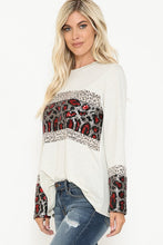 Load image into Gallery viewer, Solid Top with Red Leopard Print Sequin
