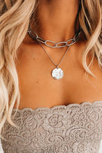 Load image into Gallery viewer, Layered Choker Chain with Disc Charm
